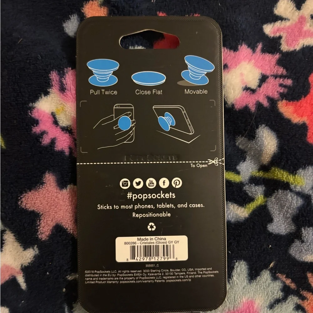 PopSocket Phone Grip & Stand - Pink and Blue Confetti